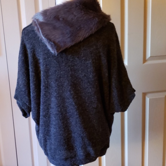 Buckle Faux Fur Collar Sweater🧡 - Picture 4 of 4